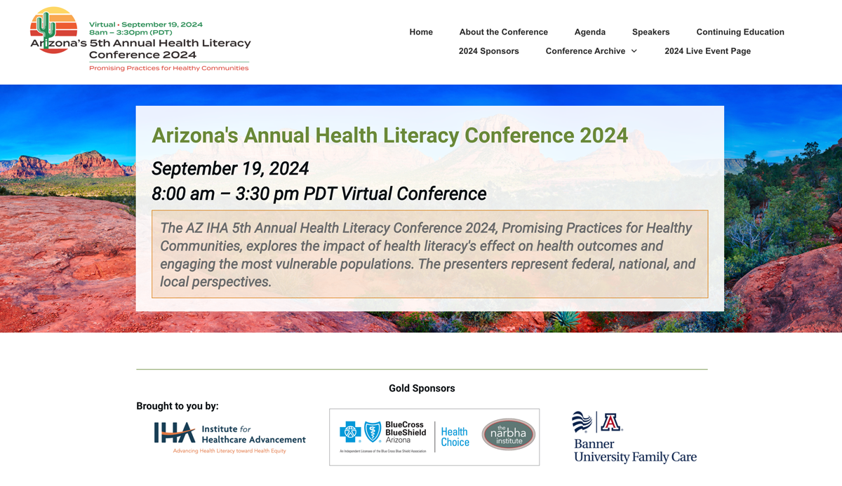 Arizona's Annual Health Literacy Conference 2024